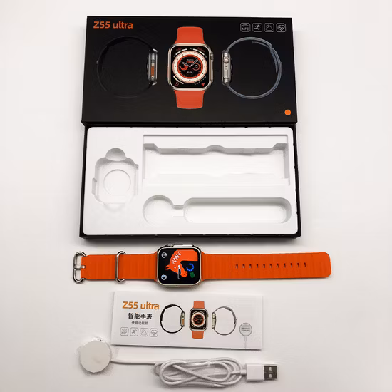 Z55 울트라 스마트 시계 2.05 인치 화면 회전 듀얼 버튼 시리즈 8 S8 Iwo Smartwatch Z55ultra Reloj Inteligente 스마트 시계