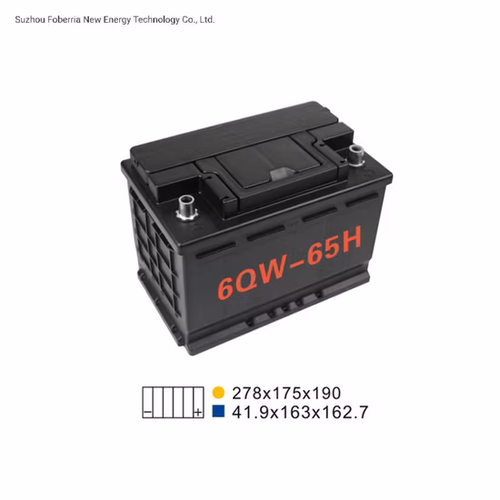 12V 6qw-65h 자동차 시동 정지 배터리 대기 납축 배터리, 밀폐형 AGM 자동차 배터리